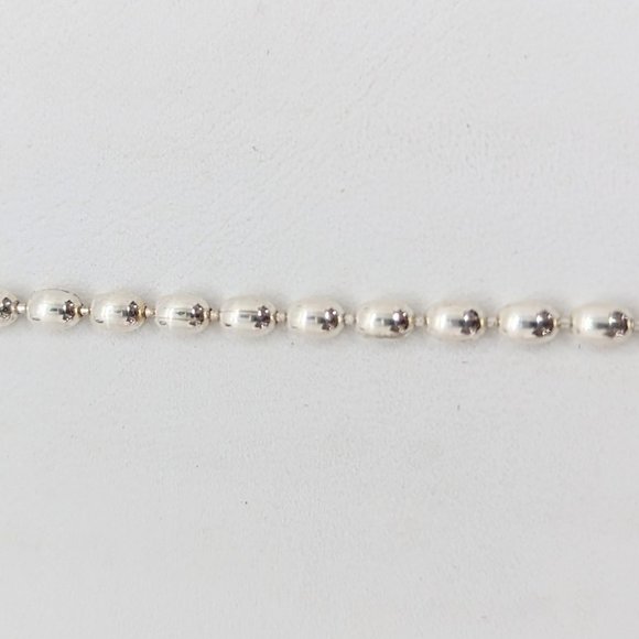 Jewelry Silver Rice Bead 925 Sterling Silver Chain Poshmark